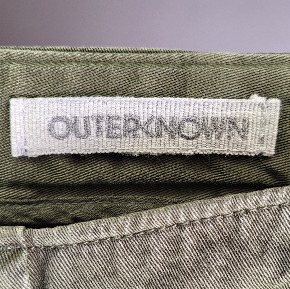 Outerknown Organic Cotton Khakis in "Olive Night" Green size 36x32 - Picture 3 of 5